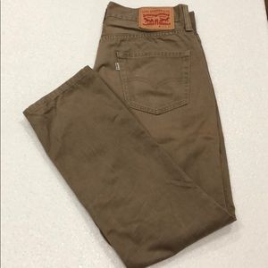 Mens Levi’s 511 Slim Fit Jeans Khaki 34x30